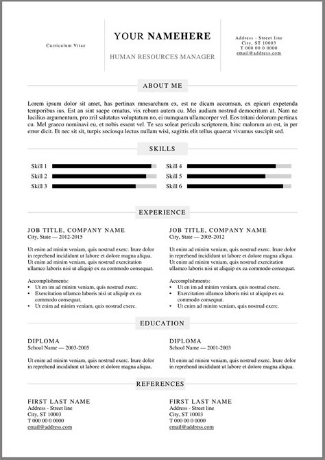 Resume Templates .